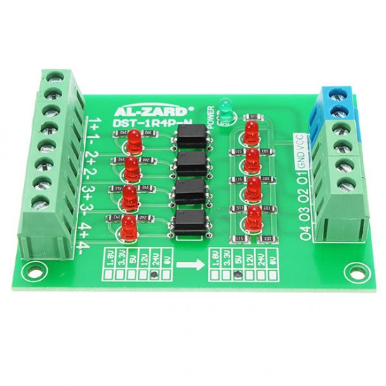 3Pcs 24V To 5V 4 Channel Optocoupler Isolation Board Isolated Module 3Pcs 24V To 5V 4 Channel Optocoupler Isolation Board Isolated Module