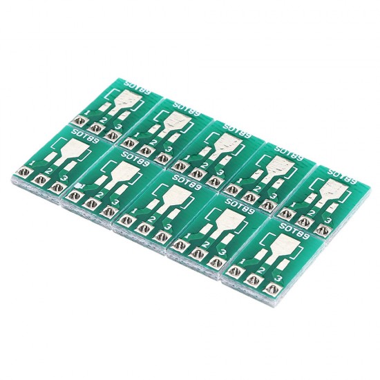 50pcs SOT89/SOT223 to SIP Patch Transfer Adapter Board SIP Pitch 2.54mm PCB Tin Plate