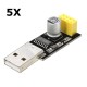 5Pcs USB To ESP8266 Serial Adapter Wireless WIFI Develoment Board Transfer Module 5Pcs USB To ESP8266 Serial Adapter Wireless WIFI Develoment Board Transfer Module