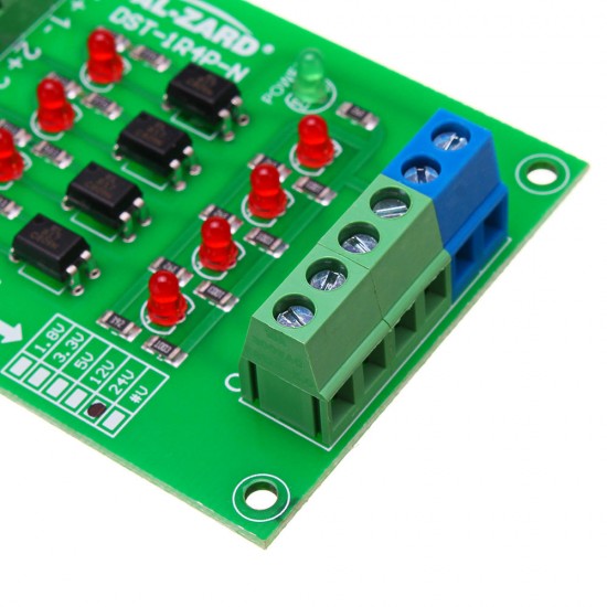 5pcs 5V To 24V 4 Channel Optocoupler Isolation Board Isolated Module PLC Signal Level Voltage Converter Board 4Bit 5pcs 5V To 24V 4 Channel Optocoupler Isolation Board Isolated Module PLC Signal Level Voltage Converter Board 4Bit