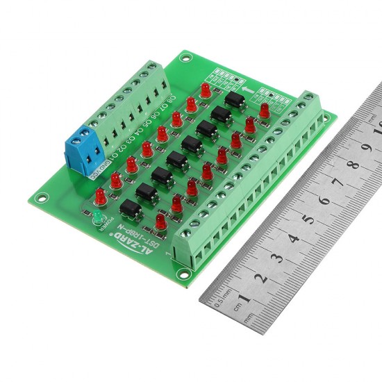 8 Channel 12V To 3.3V Optocoupler Isolation Module PLC Signal Level Voltage Conversion Board NPN Output DST-1R8P-N