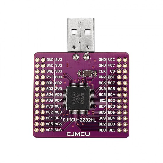 FT2232HL USB to UART/FIFO/SPI/I2C/JTAG/RS232 Converter Module External Memory Dual Channel FT2232HL USB to UART/FIFO/SPI/I2C/JTAG/RS232 Converter Module External Memory Dual Channel