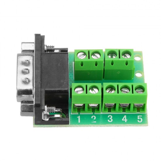 Male Head RS232 Turn Terminal Serial Port Adapter DB9 Terminal Connector