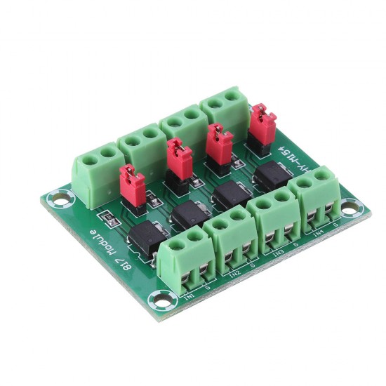 PC817 4 Channel Optocoupler Isolation Board Voltage Converter Adapter Module 3.6-30V Driver Photoelectric Isolated Module PC 817