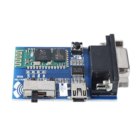 RS232 Bluetooth Serial Adapter Board Communication Master Slave 2 Modes Mini USB Bluetooth Serial Port Profile Module 5V RS232 Bluetooth Serial Adapter Board Communication Master Slave 2 Modes Mini USB Bluetooth Serial Port Profile Module 5V