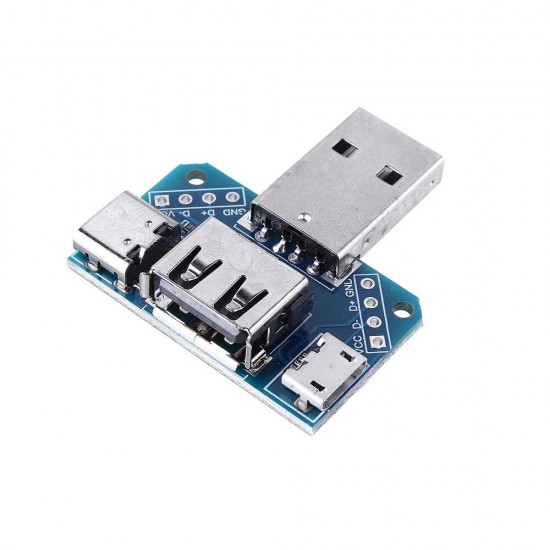 USB Adapter Board Male to Female Micro Type-C 4P 2.54mm USB4 Module Converter