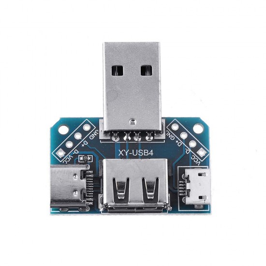USB Adapter Board Male to Female Micro Type-C 4P 2.54mm USB4 Module Converter USB Adapter Board Male to Female Micro Type-C 4P 2.54mm USB4 Module Converter