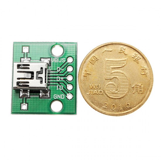 USB To DIP Female Head Mini-5P Patch To DIP 2.54mm Adapter Board