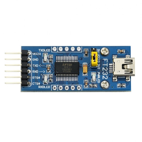 FT232 Module USB to Serial USB to TTL FT232RL Communication Module Mini/Micro/Type-A Port Flashing Board FT232 Module USB to Serial USB to TTL FT232RL Communication Module Mini/Micro/Type-A Port Flashing Board