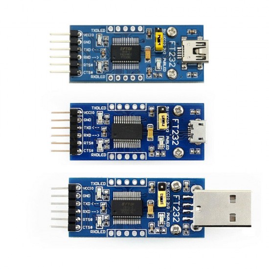 FT232 Module USB to Serial USB to TTL FT232RL Communication Module Mini/Micro/Type-A Port Flashing Board FT232 Module USB to Serial USB to TTL FT232RL Communication Module Mini/Micro/Type-A Port Flashing Board