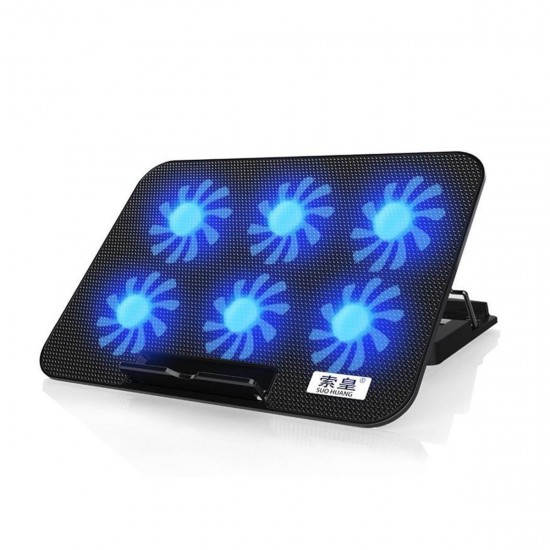 12-18 inch Laptop Cooling Pad with 2 USB Ports 6 Cooling Fan Laptop Cooler Adjustable Speed 12-18 inch Laptop Cooling Pad with 2 USB Ports 6 Cooling Fan Laptop Cooler Adjustable Speed