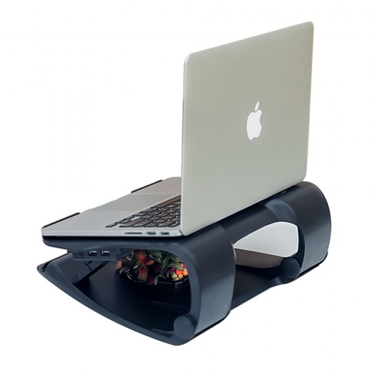 Cooling Stand Hollow Design with Cooling Fan Two USB Port For 17 inch Laptop Tablet Notebook