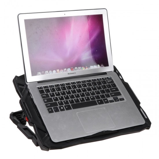 Foldable Laptop Cooling Pad Radiator Laptop Stand 1100Rpm 4 Fans USB Lifting Cooling Bracket for 17'' Notebook