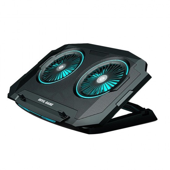 Gaming Laptop Cooler Radiator Cooling Stand Pad 2 Fans USB Adjustable Lifting Bracket for 17 Inch Notebook SSRQ-020S1 Gaming Laptop Cooler Radiator Cooling Stand Pad 2 Fans USB Adjustable Lifting Bracket for 17 Inch Notebook SSRQ-020S1