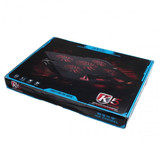 K8 Laptop Stand 5-level Height Adjustment 6 Fans with 2 USB Ports Cooling For 12-15.6 inch Notebook K8 Laptop Stand 5-level Height Adjustment 6 Fans with 2 USB Ports Cooling For 12-15.6 inch Notebook