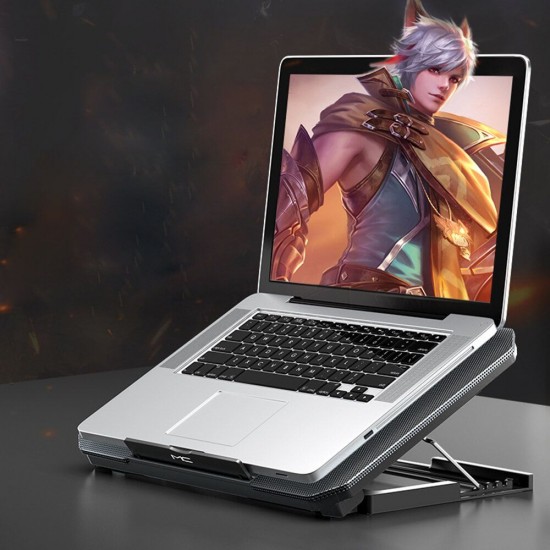 MC Q100 Notebook Computer Radiator Laptop Stand Cooling Pad 2 Fans USB Adjustable Heightening Lifting Bracket for Portable 15.6 Inch MC Q100 Notebook Computer Radiator Laptop Stand Cooling Pad 2 Fans USB Adjustable Heightening Lifting Bracket for Portable 15.6 Inch
