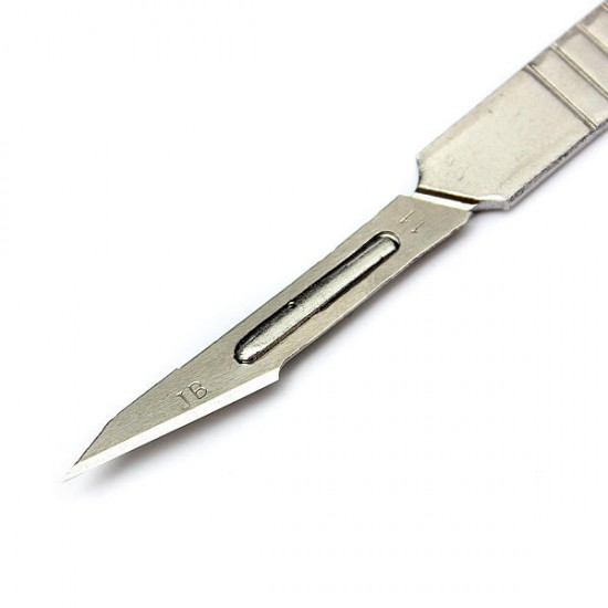 10pcs #11 Carbon Steel Surgical Scalpel Blades + 1pc #3 Handle 10pcs #11 Carbon Steel Surgical Scalpel Blades + 1pc #3 Handle