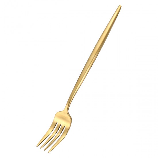 16Pcs Gold Dinnerware Fork Cutter Tea Spoon Stainless Steel Tableware Cutlery Set