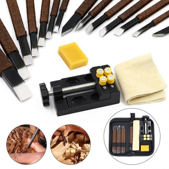 18PCS Wood Carving Tool Seal Engraving Cutter Stone Carving Craft Tools 18PCS Wood Carving Tool Seal Engraving Cutter Stone Carving Craft Tools