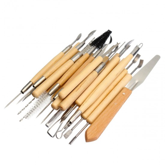 22Pcs Pottery Clay Tool Set Sculpting Polymer Modeling Art Carving DIY Kits