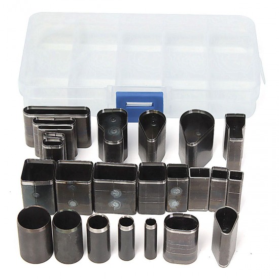 24 Shape Style Hole Hollow Cutter Punch Set For Handmade Leather Craft DIY Tool 24 Shape Style Hole Hollow Cutter Punch Set For Handmade Leather Craft DIY Tool