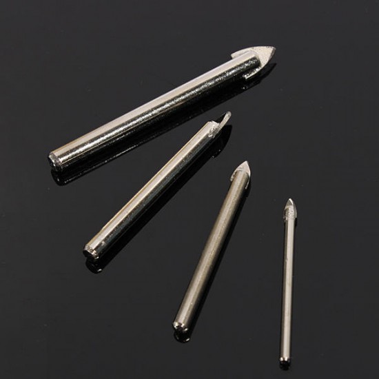 4pcs Mirror Ceramic Tile Glass Drill Bits Set Spear Head 4/6/8/10mm 4pcs Mirror Ceramic Tile Glass Drill Bits Set Spear Head 4/6/8/10mm