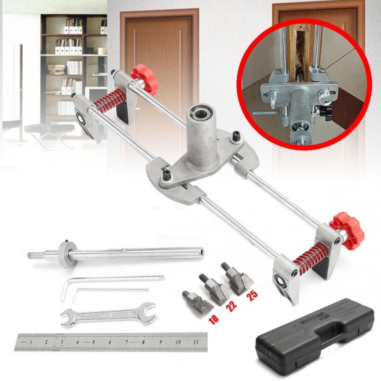 5 Minutes Door Lock Mortiser Jig Kit With Three Cutters