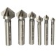 6pcs 3 flute 90 degree HSS Chamfer Cutter Mill Drill Set 6pcs 3 flute 90 degree HSS Chamfer Cutter Mill Drill Set