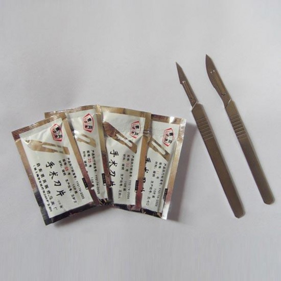40pcs Carbon Steel Surgical Scalpel Blade with 2pcs Handle 40pcs Carbon Steel Surgical Scalpel Blade with 2pcs Handle