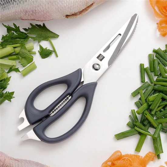 30Cr13 Stainless Steel Kitchen Scissors Sharp Sets Non-slip Tool Kit Fruits Meat Scissors Pruning Scissor from