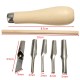 Cutting Rubber Stamp Carving Tools With 5 Blade Bits For Print Making
