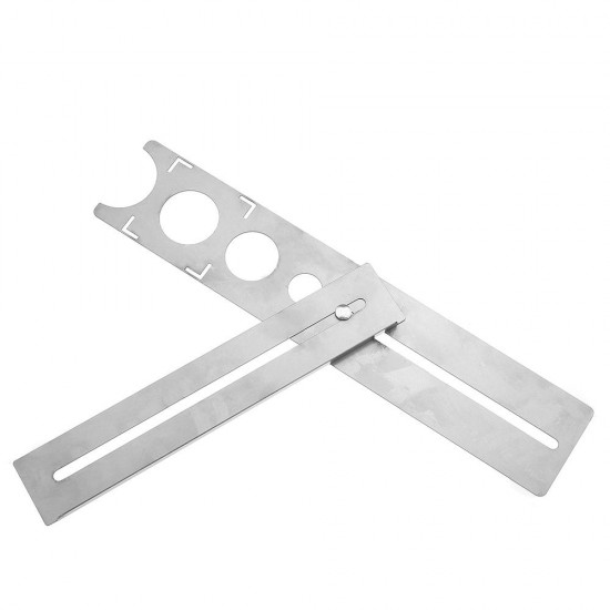 Multifunctional Tile Locator Hole Puncher Adjustable Hole Position Measuring Ruler Stainless Steel