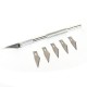 Non-Slip Cutter +5pcs Metal Scalpell Knifee Tools Kit PCB DIY Repair Hand Tools Engraving Craft Blade Mobille Phone Tool
