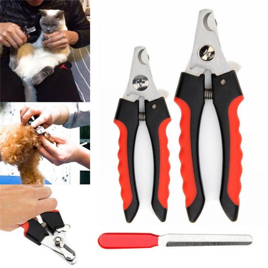 Pet Dog Cat Nail Clipper Stainless Steel Professional Trimmer Grooming Tool