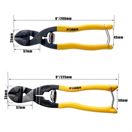 8inch 9inch Mini Bolt Cutter CR-V Wire Cutter Effort 50% Multitool Cutting Plier