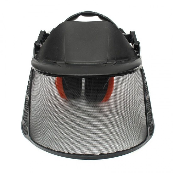 Safety Helmet Hat for Chain Saw Brush Cutter Full Face Protector Mask