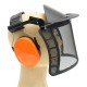 Safety Helmet Hat for Chain Saw Brush Cutter Full Face Protector Mask