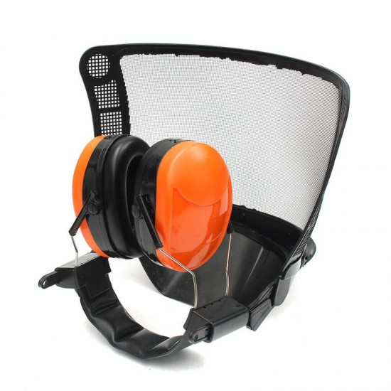 Safety Helmet Hat for Chain Saw Brush Cutter Full Face Protector Mask