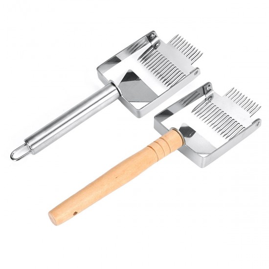 Stainless Steel Bee Hive Uncapping Honey Forks Scraper Handle Beekeeping Tools Stainless Steel Bee Hive Uncapping Honey Forks Scraper Handle Beekeeping Tools