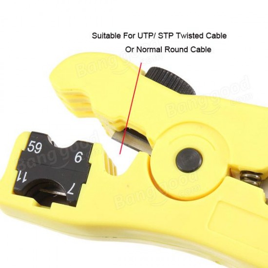 UTP STP Coaxial Cable Stripper Wire Stripping Cutting Crimping Tool