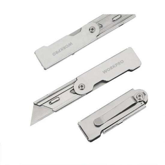 W011020 Mini Protable Folding Utility Kni-fe Stainless Steel Box Cutter Multi Kni-fe Tool