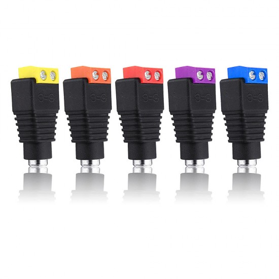 10Pcs CCTV Cameras 2.1mm x 5.5mm Female DC Power Plug Adapter Jack Adapter Connector Plug Socket CCTV Security Camera Surveillance LED