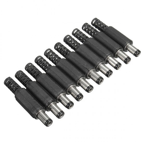 JP02 10Pcs 5.5x2.1mm DC Power Male Solder Barrel Tip Plug Jack Connector JP02 10Pcs 5.5x2.1mm DC Power Male Solder Barrel Tip Plug Jack Connector