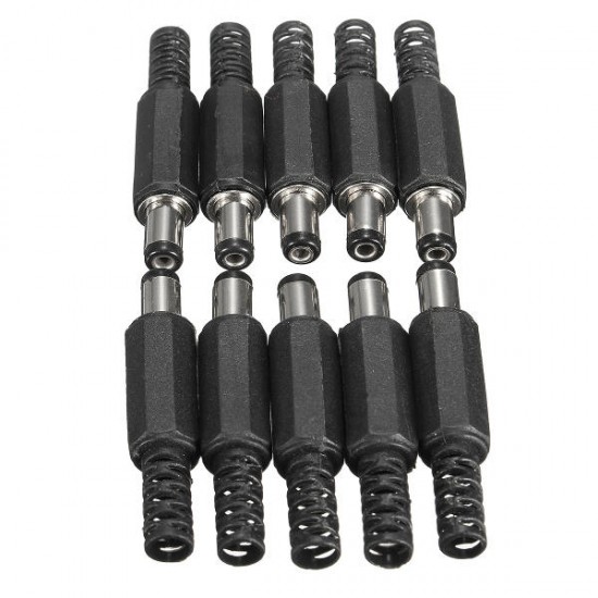 JP02 10Pcs 5.5x2.1mm DC Power Male Solder Barrel Tip Plug Jack Connector JP02 10Pcs 5.5x2.1mm DC Power Male Solder Barrel Tip Plug Jack Connector