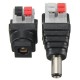 DC Power Male Female 5.5*2.1mm Connector Adapter Plug Cable Pressed for LED Strips 12V