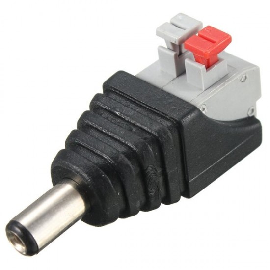 DC Power Male Female 5.5*2.1mm Connector Adapter Plug Cable Pressed for LED Strips 12V