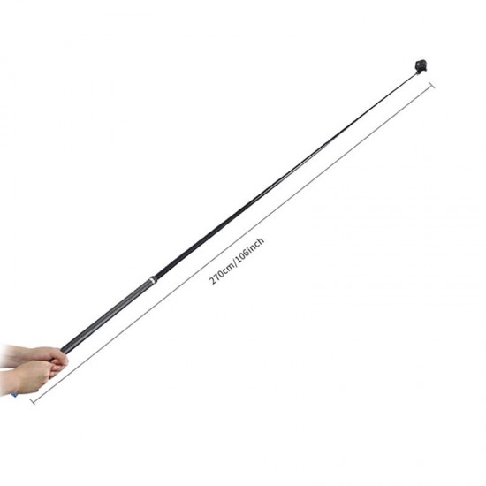 2.7m Carbon Fiber Super Long Selfie Stick Timer Motion for Camera