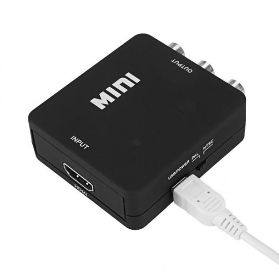 Adaptateur vidéo mini composite AV CVBS 3 RCA