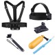 6 in 1 Head Strap Camera Mount Chest Strap Selfie Buoyancy for GoPro HERO SJcam