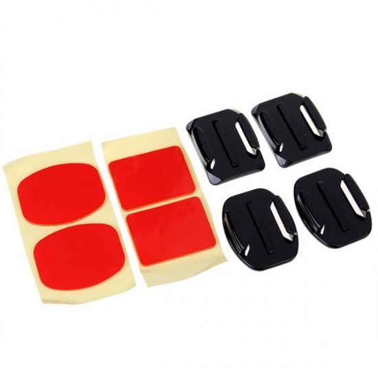 Flat Mounts+Curved Mounts with Adhesive Pads for SJ4000 Gopro Flat Mounts+Curved Mounts with Adhesive Pads for SJ4000 Gopro